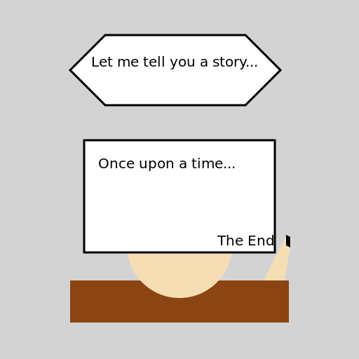 An Old Man Telling a Story - DrawGPT