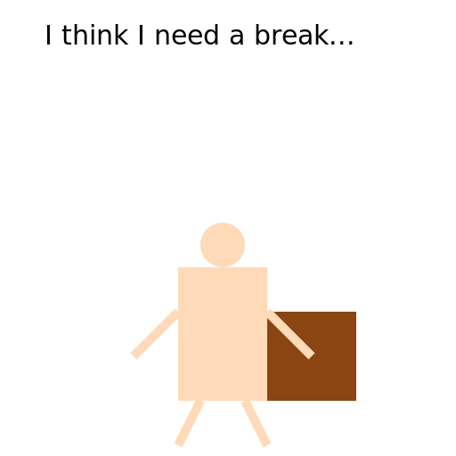 A man pulling a box - DrawGPT