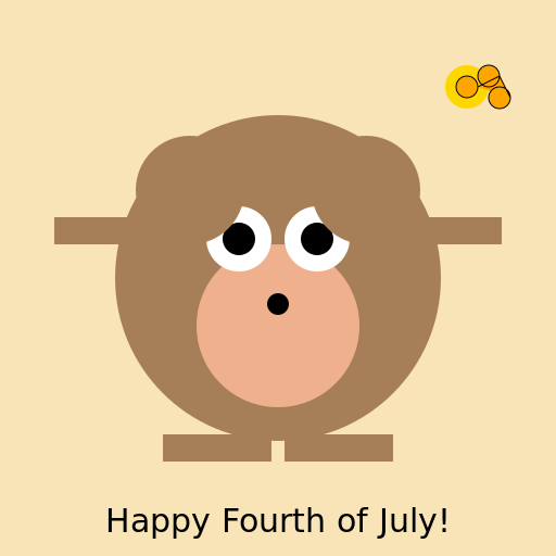 Teddy Bear Holding Firework Drawing - DrawGPT