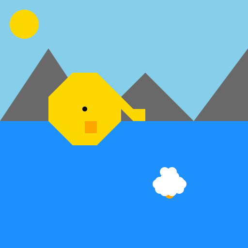 Eagle Flying Over a River - DrawGPT