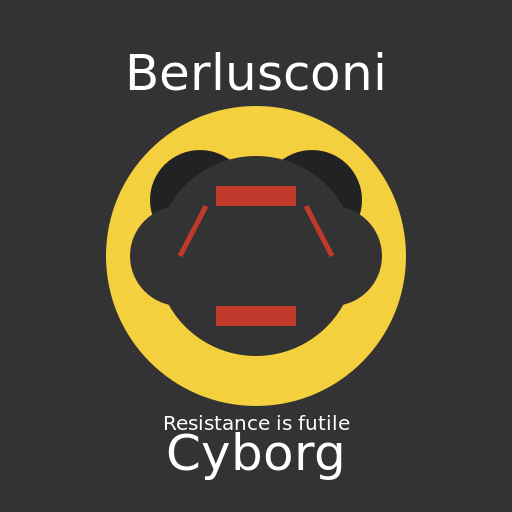 Berlusconi cyborg apocalypse - DrawGPT