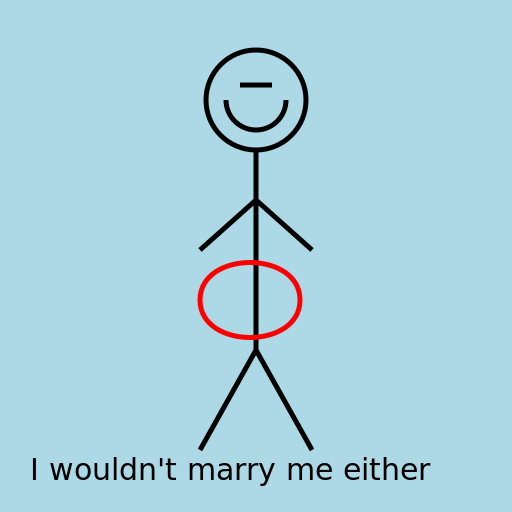 I wouldn't marry me either - DrawGPT