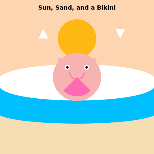 Beach Girl Sunset Bikini - DrawGPT