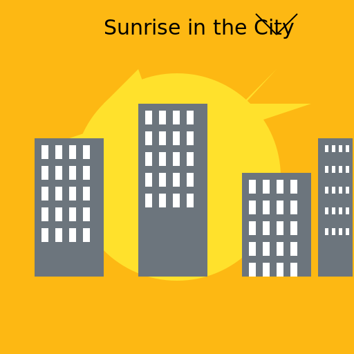 Sunrise in a City - DrawGPT