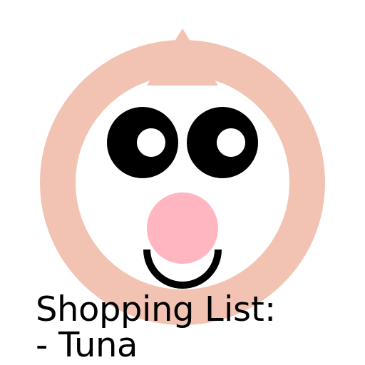 Smug Cat with Shopping List - DrawGPT