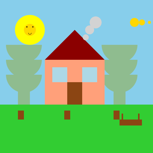 House and Park with Lots of Trees - DrawGPT