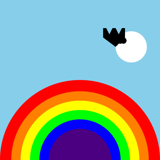 Seagul over the rainbow - DrawGPT