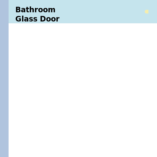 Bathroom Glass Door with Fixed Panel - DrawGPT