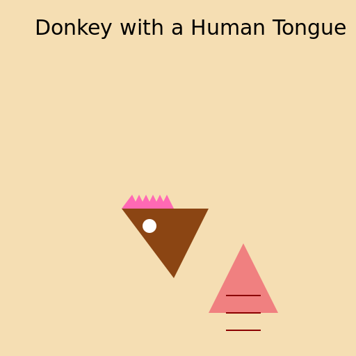 Donkey and Human Tongue Mashup - DrawGPT