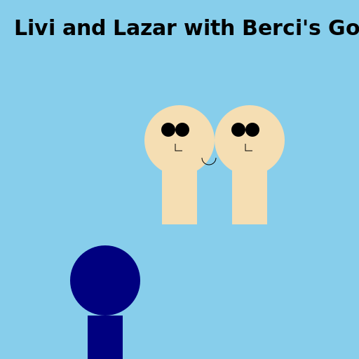 Livi and Lazar after having the godfather of Berci assigned - DrawGPT