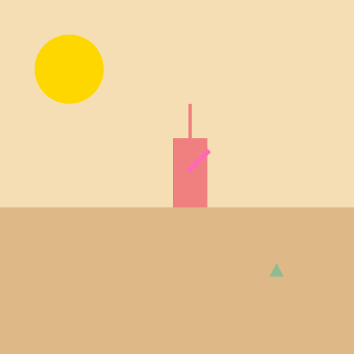 A girl holding an ice cream in the desert - DrawGPT