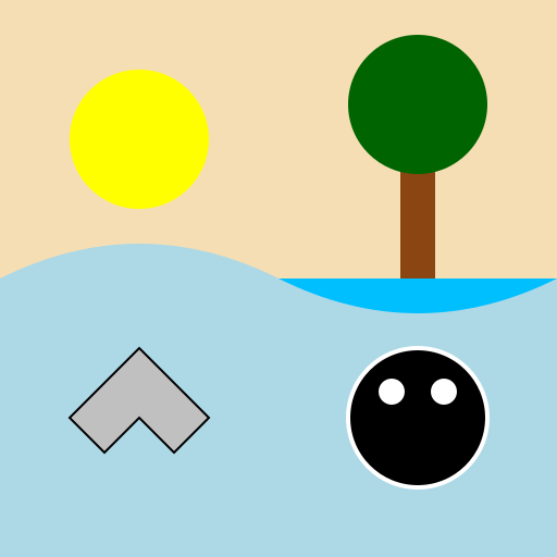 Beach Day with the Black Cat and Stingray - DrawGPT