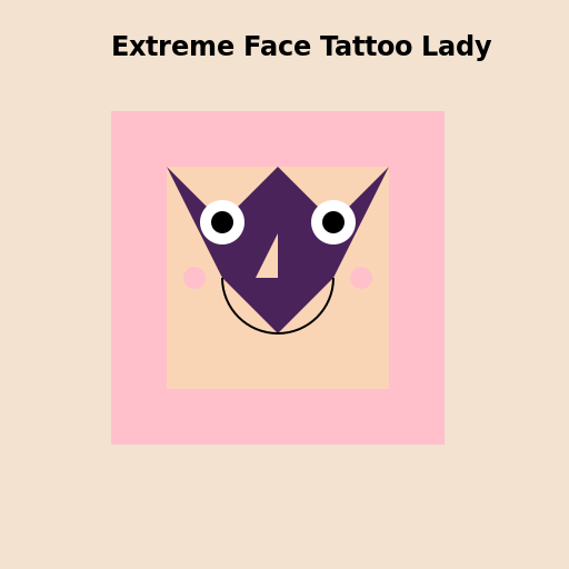 Extreme Face Tattoo Lady - DrawGPT