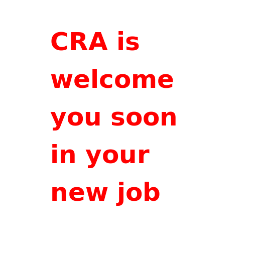 CRA Welcomes You to Your New Job Poster - DrawGPT