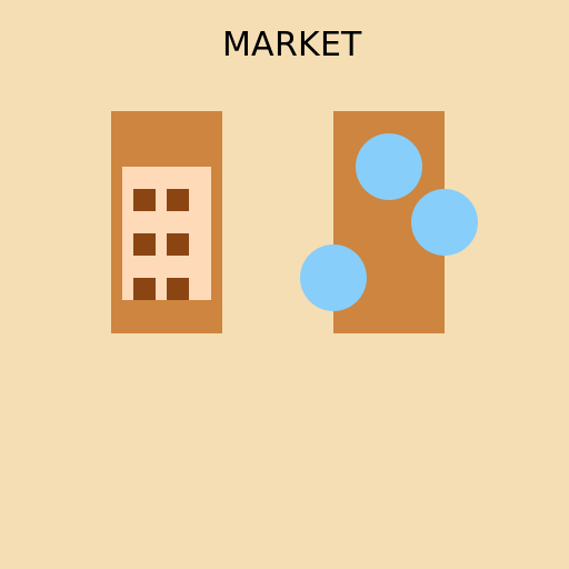 Bustling Market - DrawGPT