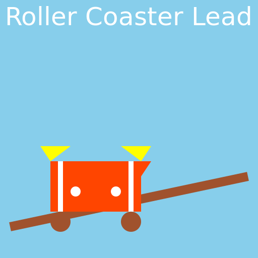 Roller Coaster Lead Car Side Profile - DrawGPT