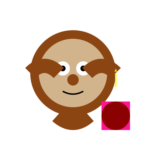 Monkey holding cupcake - DrawGPT