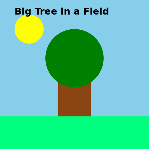 Big Tree in a Field - DrawGPT