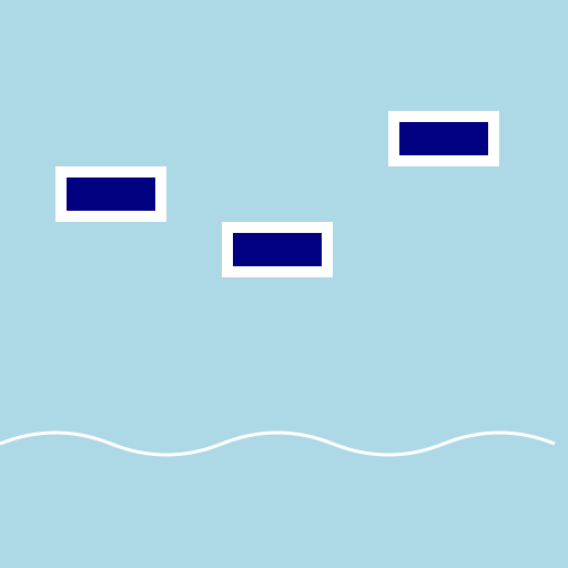 Russian navy ships floating on a blue canvas sea - DrawGPT