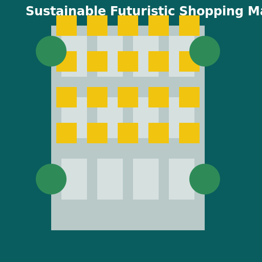 Sustainable Futuristic shopping mall Minecraft - DrawGPT
