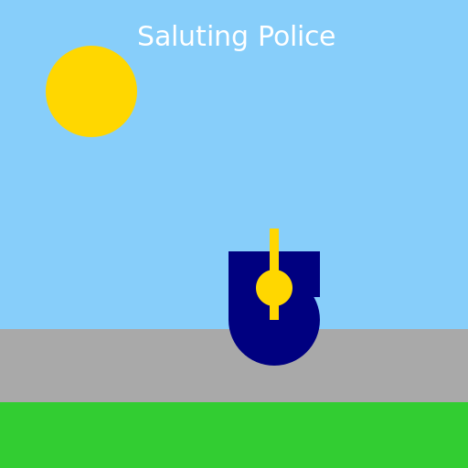Saluting Police - DrawGPT