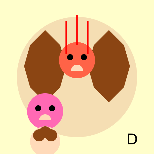 Little Apple and Grapefruit's Spicy Chicken Wing Eating Contest (D Grade) - DrawGPT