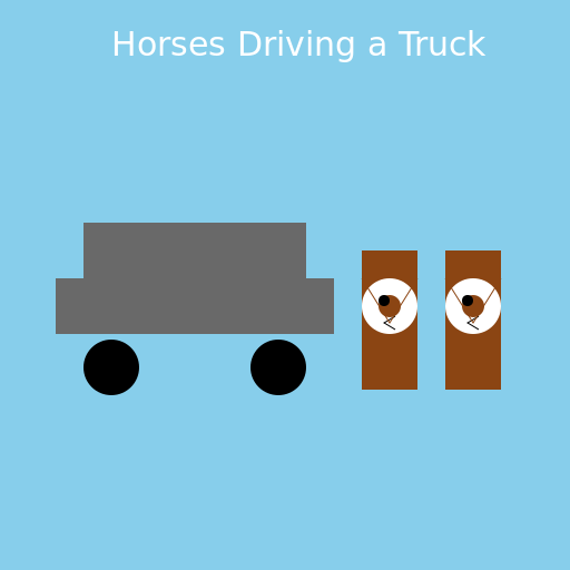 Horses Driving a Truck - DrawGPT