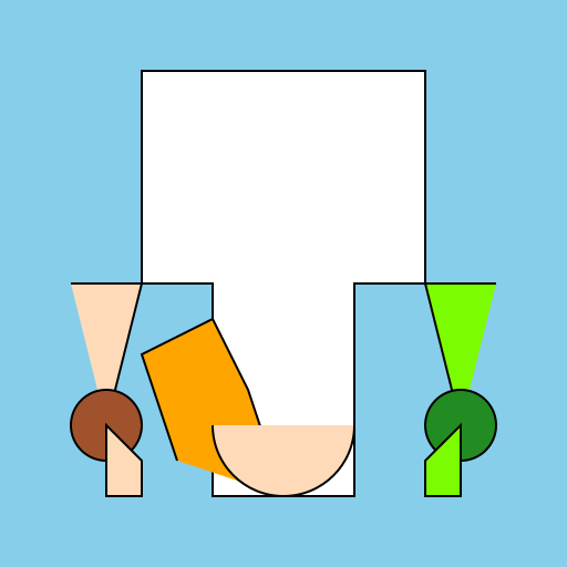 Two Giraffes, One Lion, and a Windmill - DrawGPT