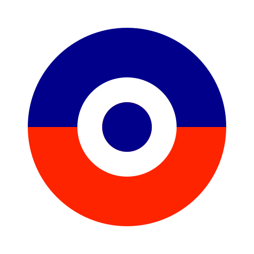 Ying and Yang in Dark Blue and Fire Red - DrawGPT