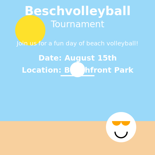 Beschvolleyball Tournament Poster - DrawGPT