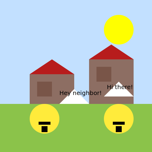Two neighbor's talking - DrawGPT