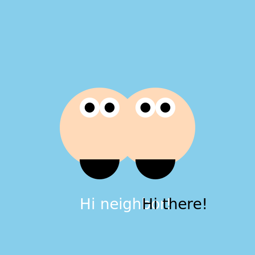 Two En Neighbors Talking - DrawGPT