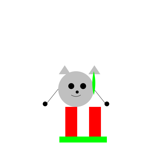 Mouse in a Red Jumper and Green Shoes Running - DrawGPT