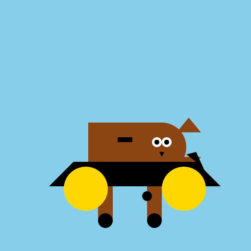 Donkey on a bicycle - DrawGPT