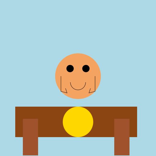 Small Child at a Table Doodle Art - DrawGPT