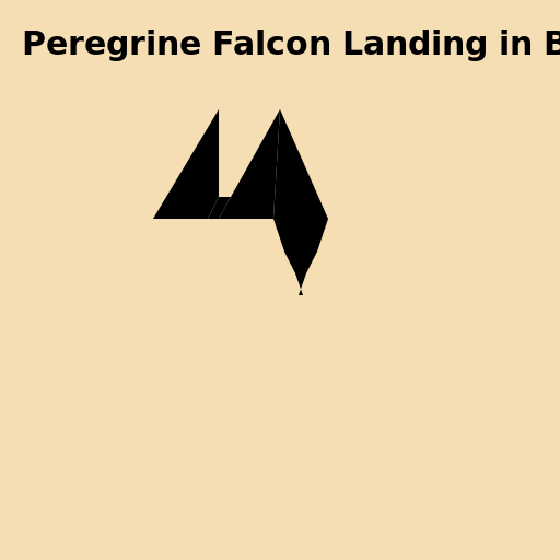 Peregrine Falcon Landing in Block Colours - DrawGPT