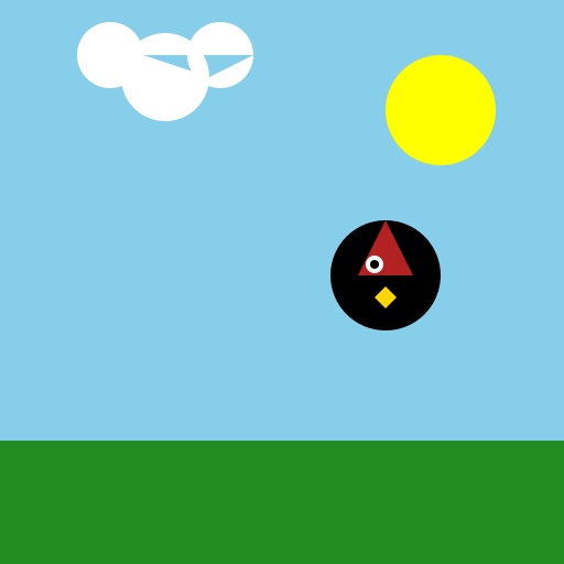 Peregrine Falcon Landing in Colours - DrawGPT