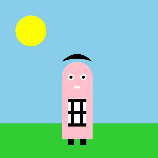 Girl walking with school uniform - DrawGPT