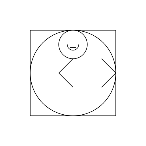 Leonardo da Vinci's Vitruvian Man from Renaissance (2006 film) - DrawGPT