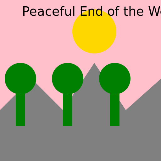 A peaceful end of the world - DrawGPT