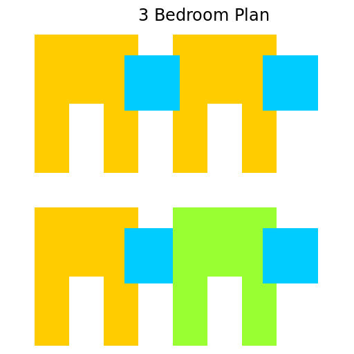 Three Bedroom Plan - DrawGPT