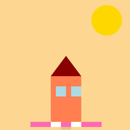 Linoleum Slide in the Hot Summer Village - DrawGPT