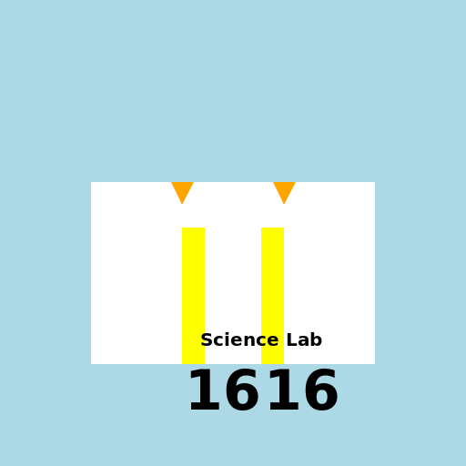 Candles Celebrating Sweet 16 in Front of the Science Lab - DrawGPT