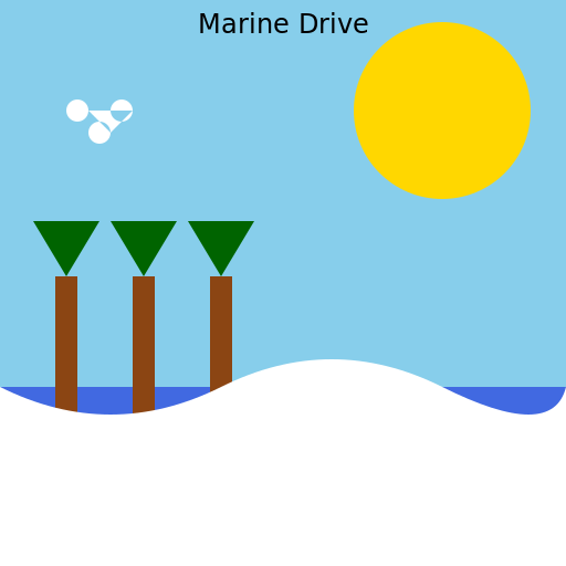 A Serene Coastal Scene - DrawGPT