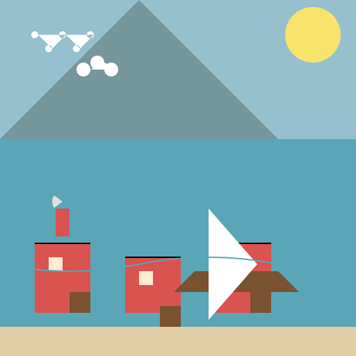 Veitastrond - A Serene Coastal Village - DrawGPT