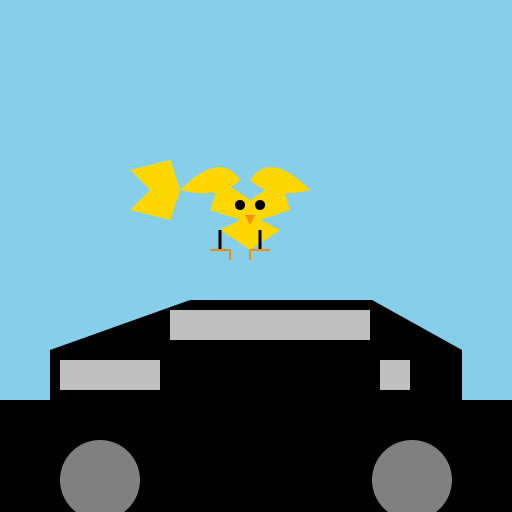 Eagle Driving a Black Audi - DrawGPT