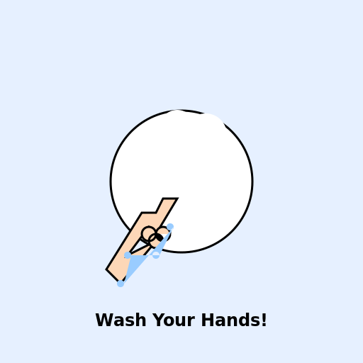 Cartoon Washing Hand Intro Page - DrawGPT