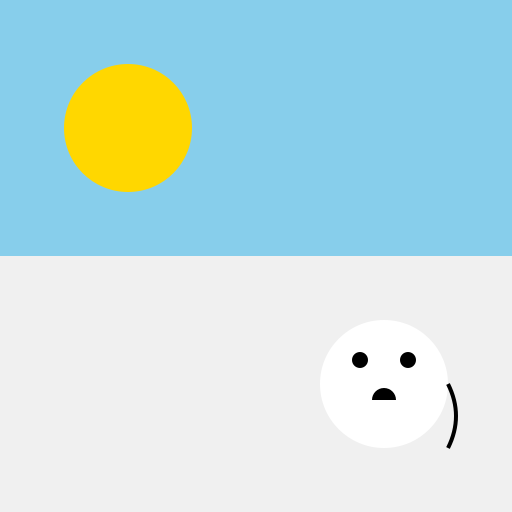 White Dog on the Horizon - DrawGPT