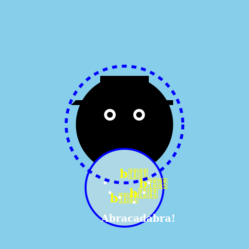 The Magic Man in Black and His Mystical Predictions - DrawGPT