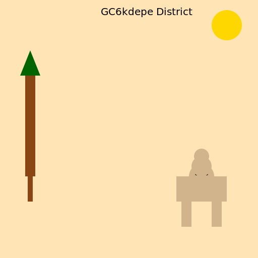 Gökdepe District - A Serene Oasis in the Desert - DrawGPT